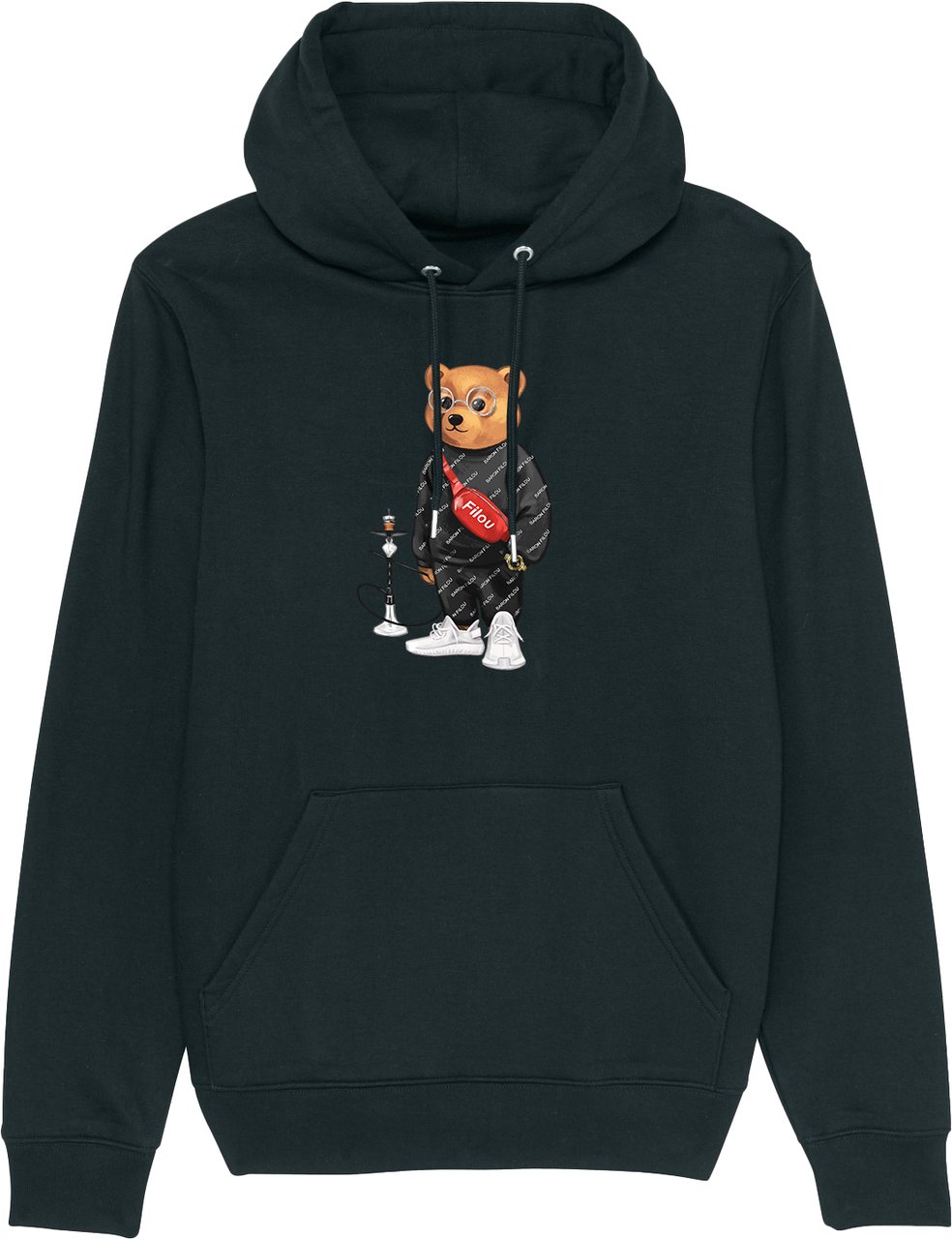 Baron Filou Hoodie Filou xi Black Zwart