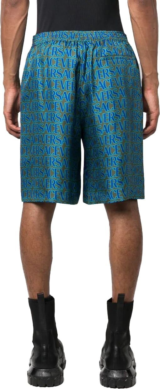 Versace abstract-print silk shorts Divers