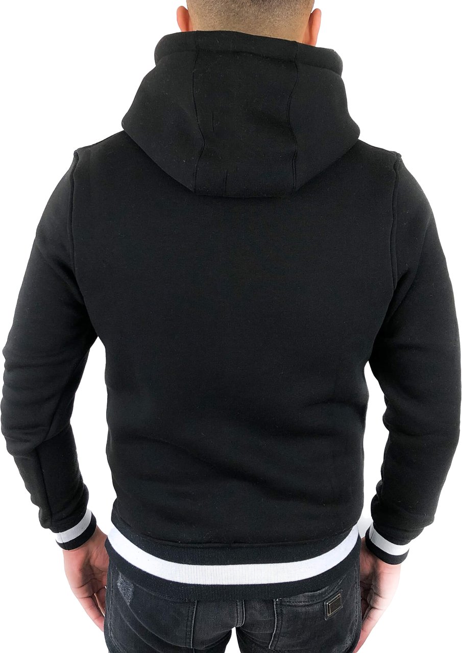 Richesse Striped Hoodie Zwart Zwart