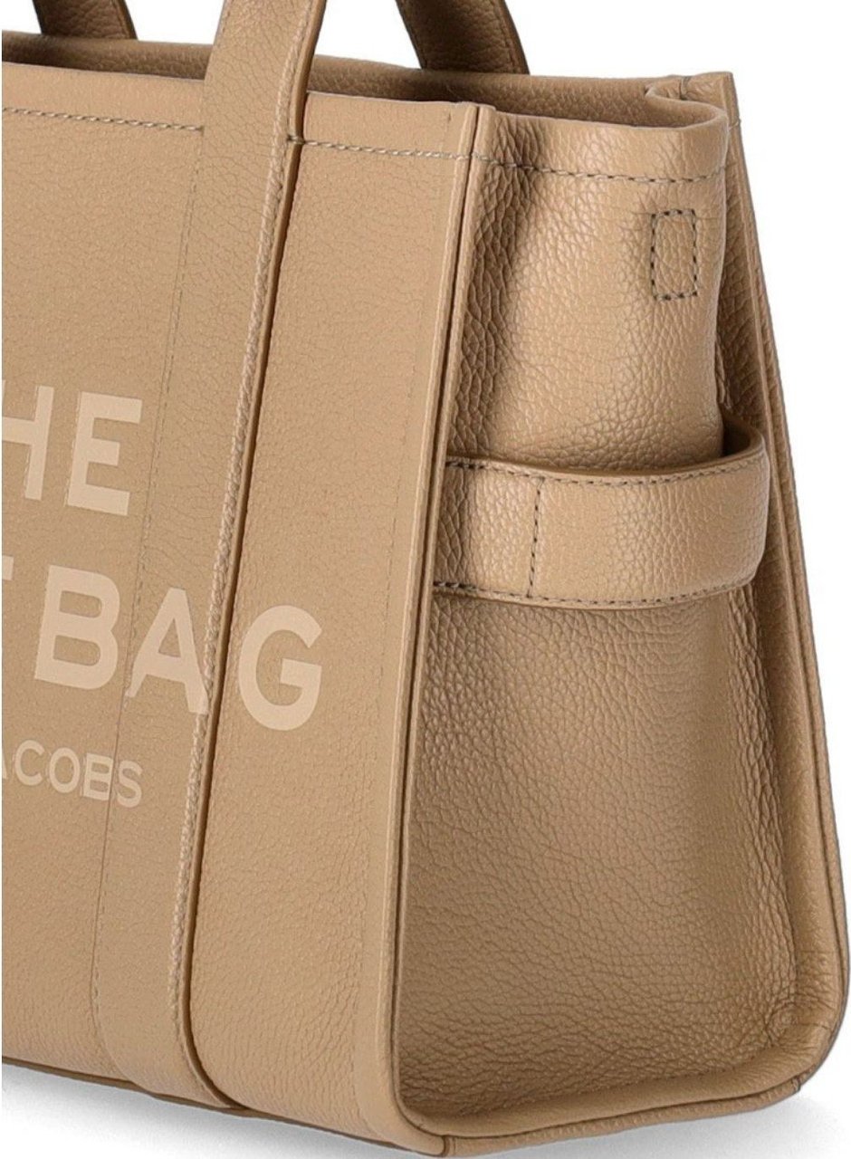 Marc Jacobs The Leather Medium Tote Camel Handbag Beige Beige