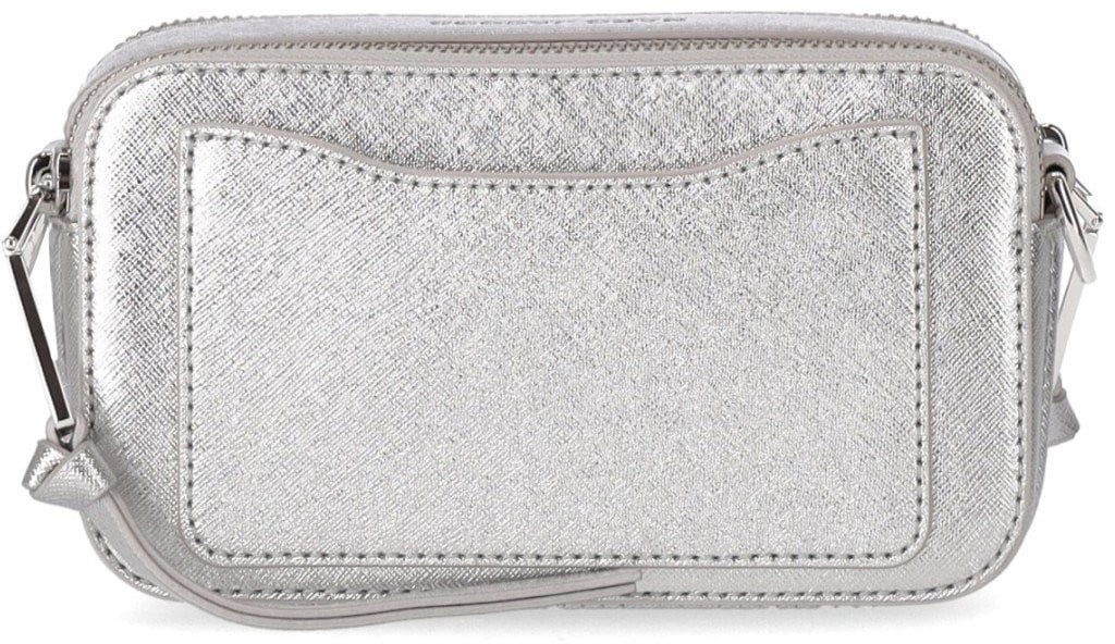 Marc Jacobs The Metallic Snapshot Dtm Silver Crossbody Bag Silver Zilver