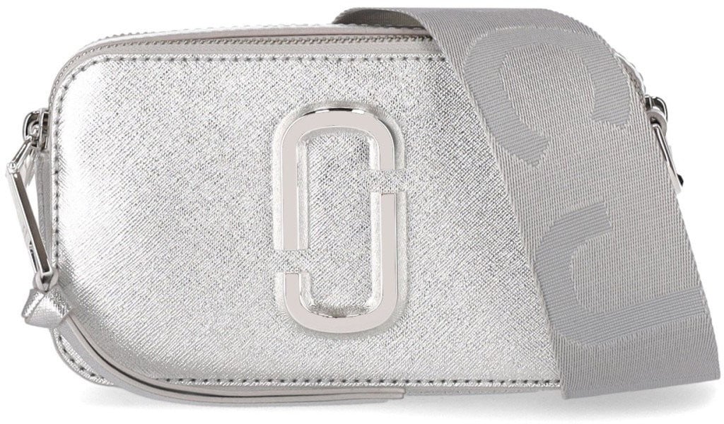 Marc Jacobs The Metallic Snapshot Dtm Silver Crossbody Bag Silver Zilver