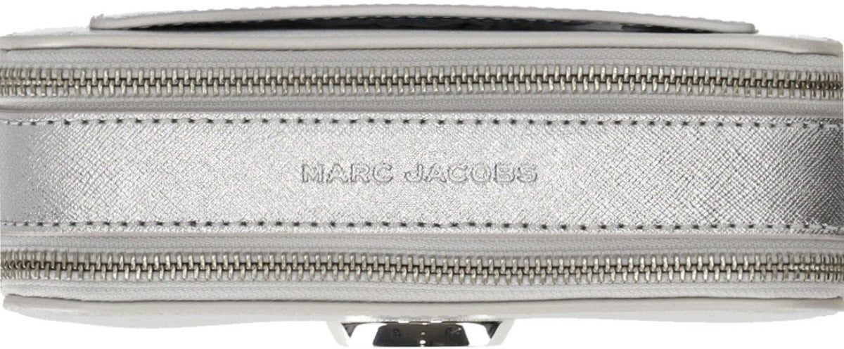 Marc Jacobs The Metallic Snapshot Dtm Silver Crossbody Bag Silver Zilver