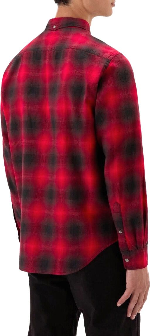 Woolrich Madras Check Red And Black Shirt Red Rood