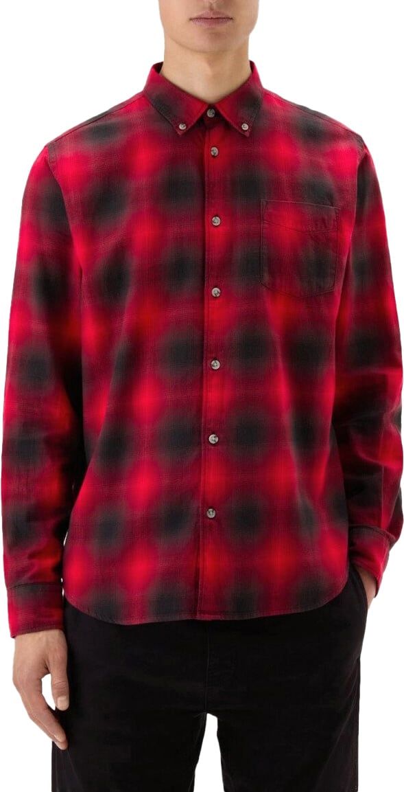 Woolrich Madras Check Red And Black Shirt Red Rood