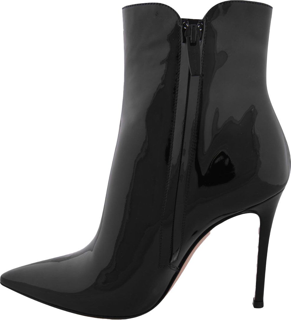 Gianvito Rossi Levy 105 Patent Leather Boots Zwart