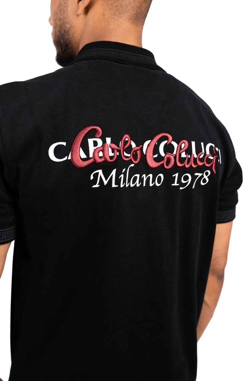 Carlo Colucci Carlo Colucci Heren Polo Zwart C4038/20 Zwart