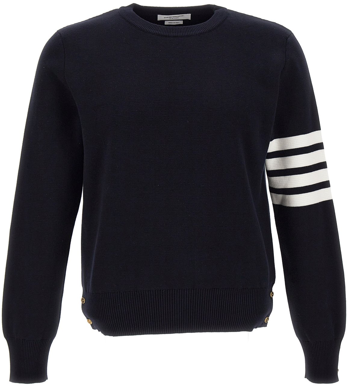 Thom Browne Thom Browne Navy blue cotton sweater Blauw