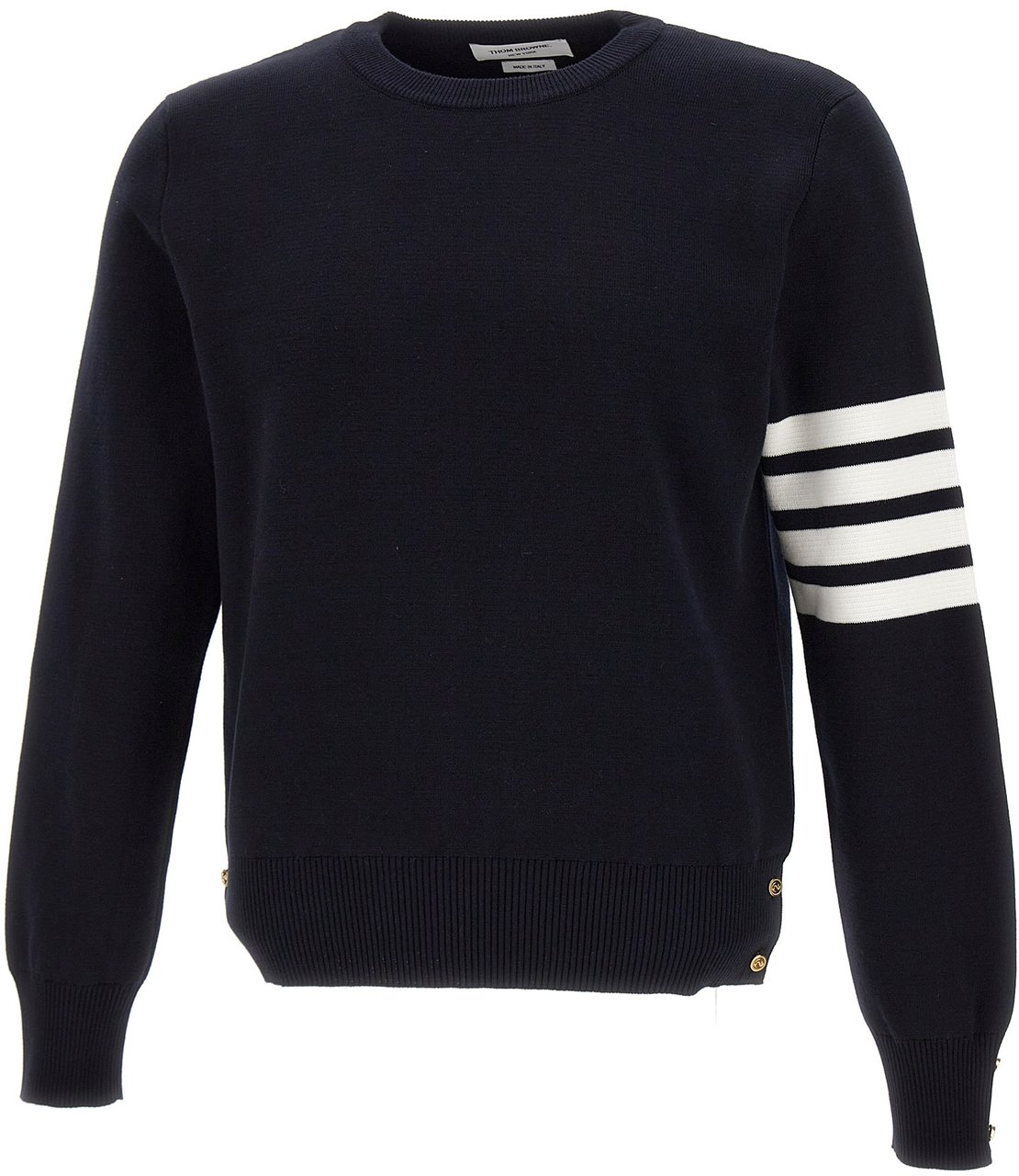 Thom Browne Thom Browne Navy blue cotton sweater Blauw