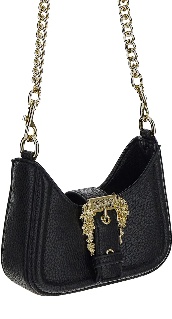 Versace Jeans Couture Baroque Buckle Mini Bag Zwart