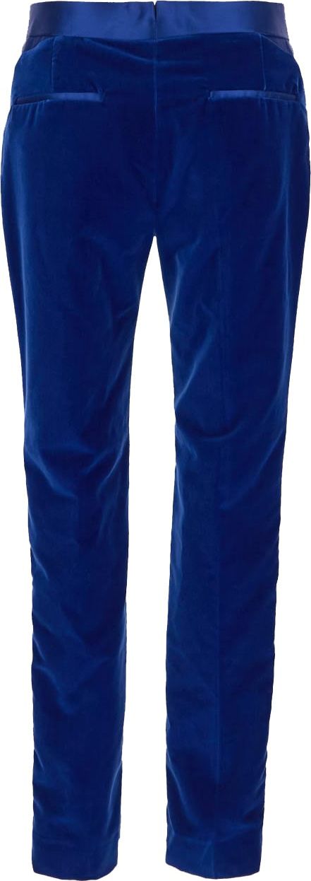 Tom Ford Cotton Velvet Trousers Blauw