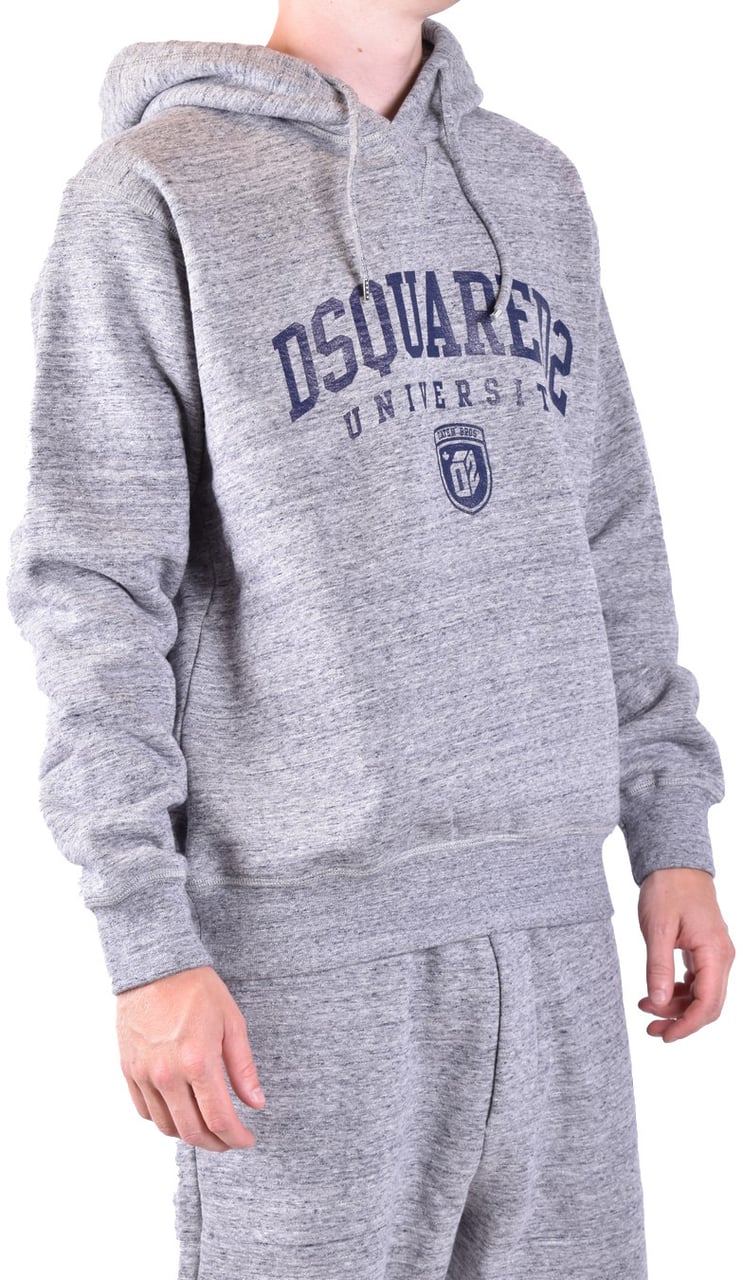 Dsquared2 Cool Fit Melange Grey Hoodie Gray Grijs