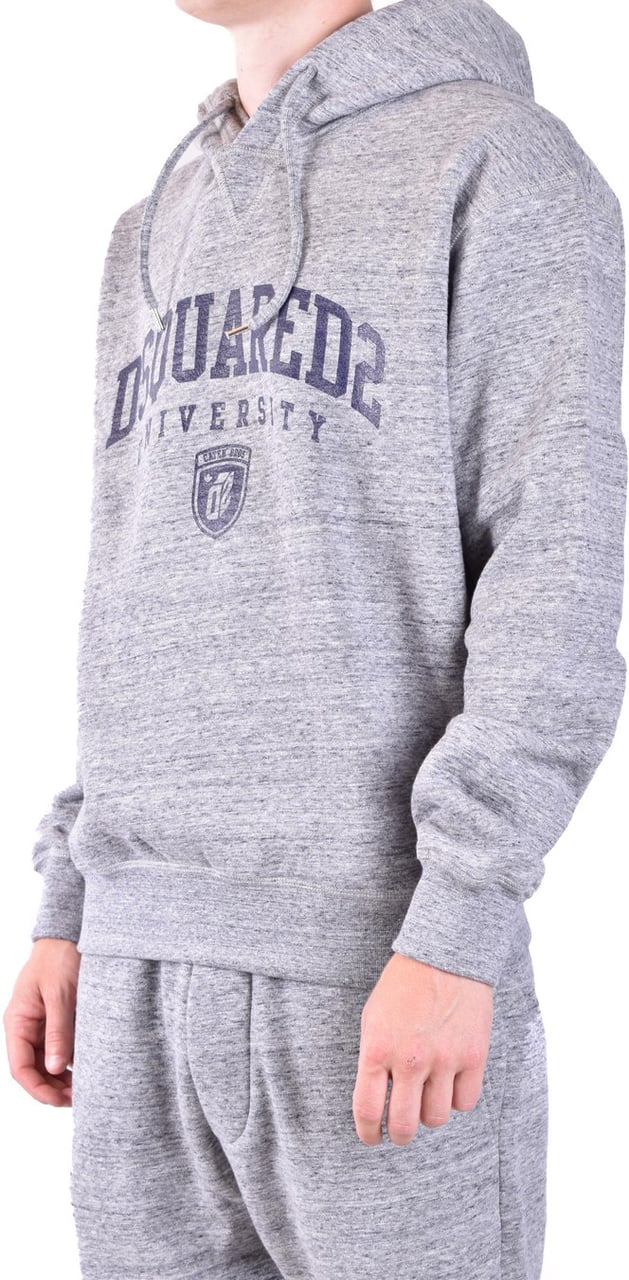 Dsquared2 Cool Fit Melange Grey Hoodie Gray Grijs