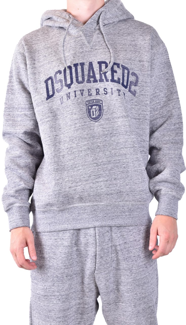Dsquared2 Cool Fit Melange Grey Hoodie Gray Grijs