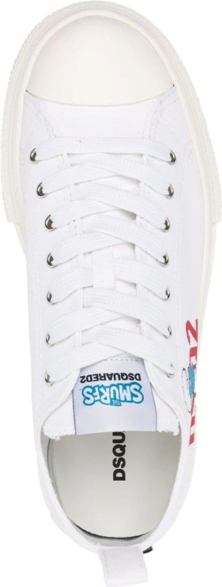 Dsquared2 Smurfs Grouchy Low Top Sneakers Wit