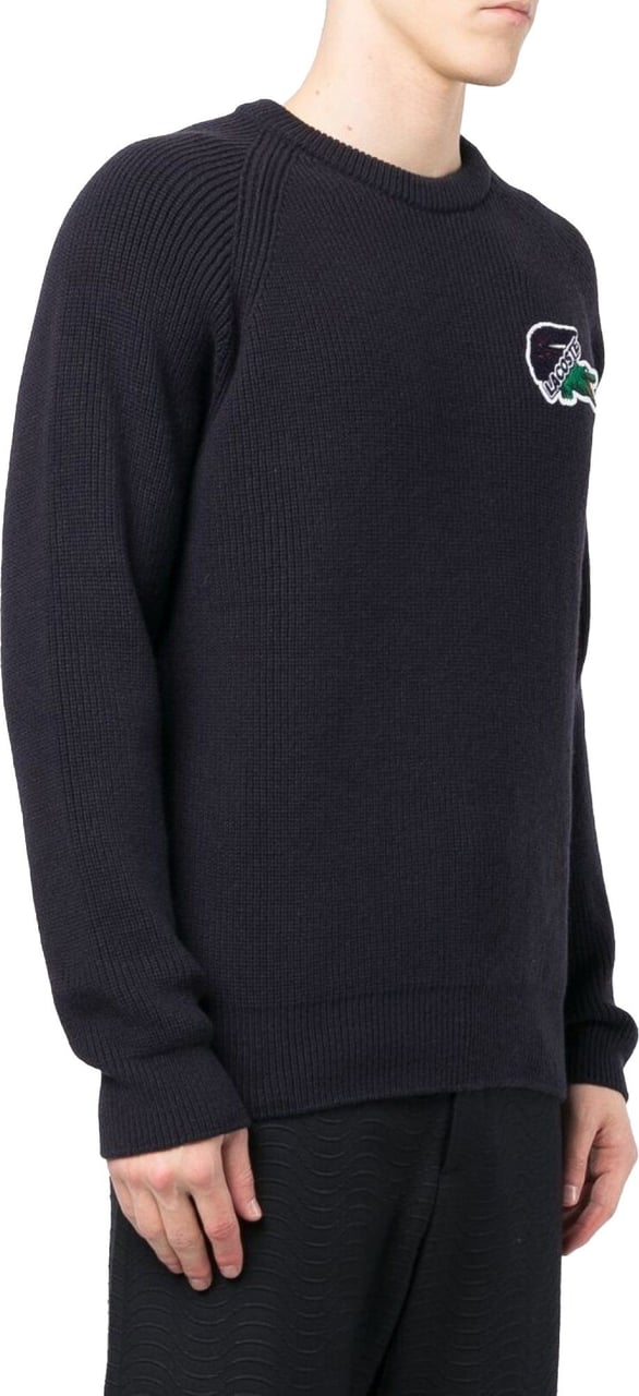 Lacoste Holiday Icons Capsule Wool Sweater Blauw