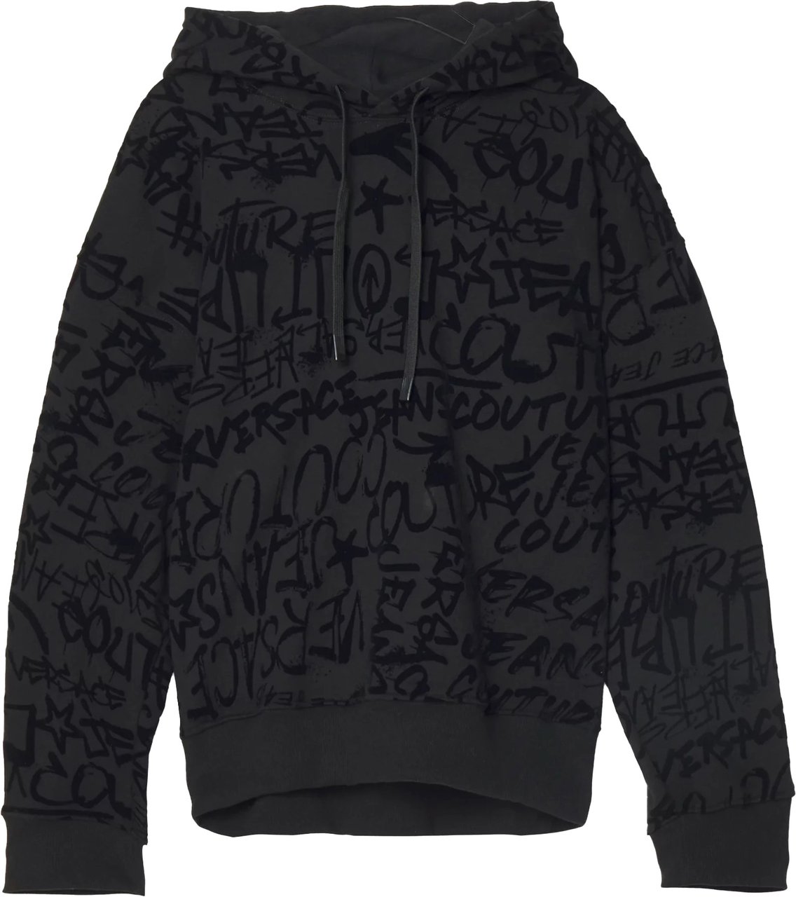 Versace Jeans Couture Versace Jeans Couture Graffiti Print Hoodie Heren Zwart Zwart