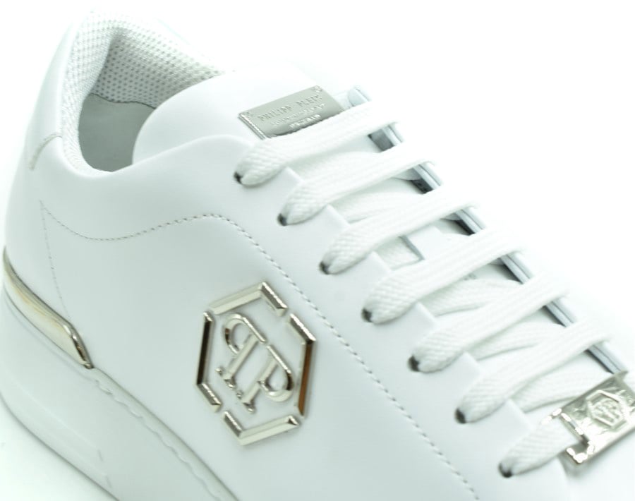 Philipp Plein Hexagon Low Top Sneakers White Wit