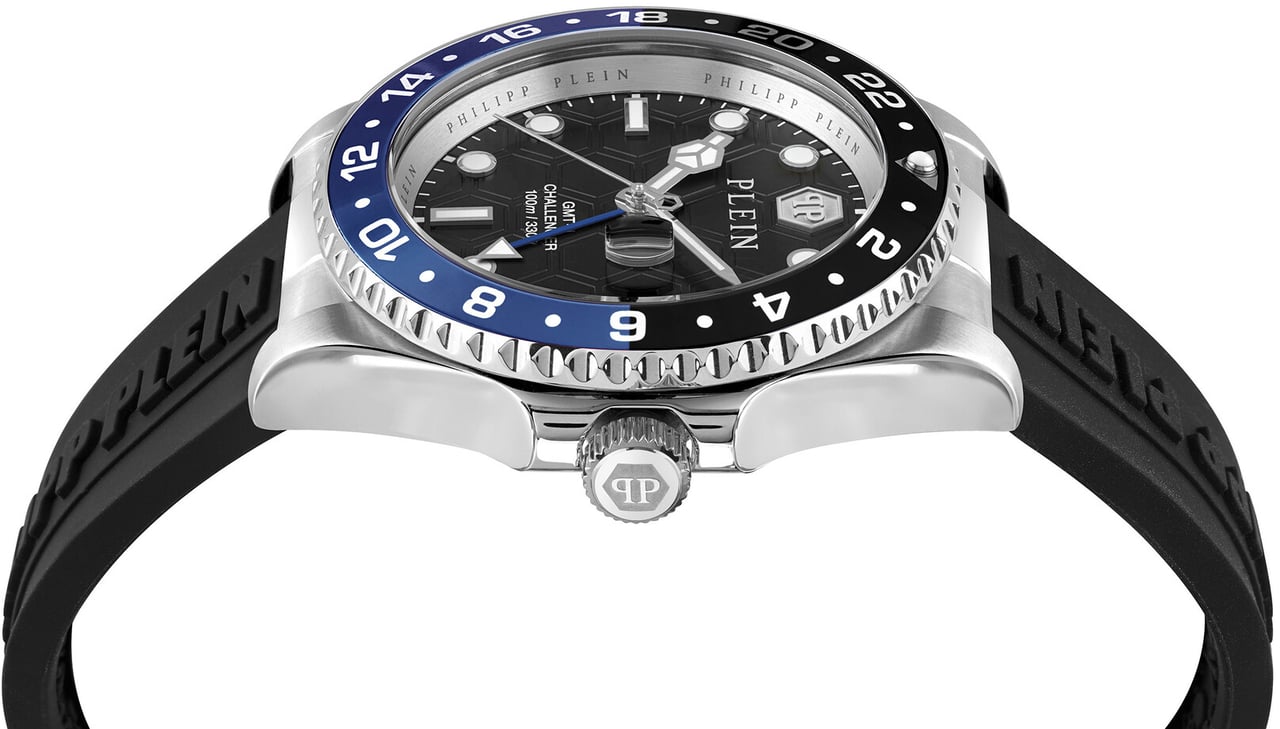 Philipp Plein PWYBA0123 GMT-I Challenger horloge Zwart