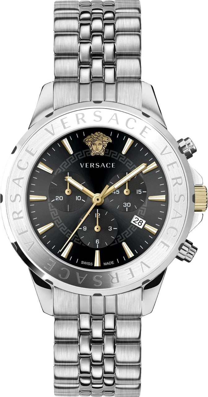 Versace VEV601523 Chrono Signature heren horloge 44 mm Zwart