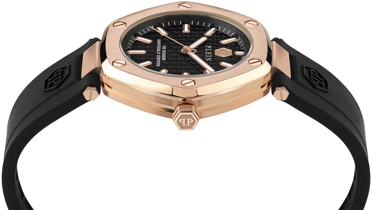 Philipp Plein PW1BA0323 The Hexagon horloge 38 mm Zwart