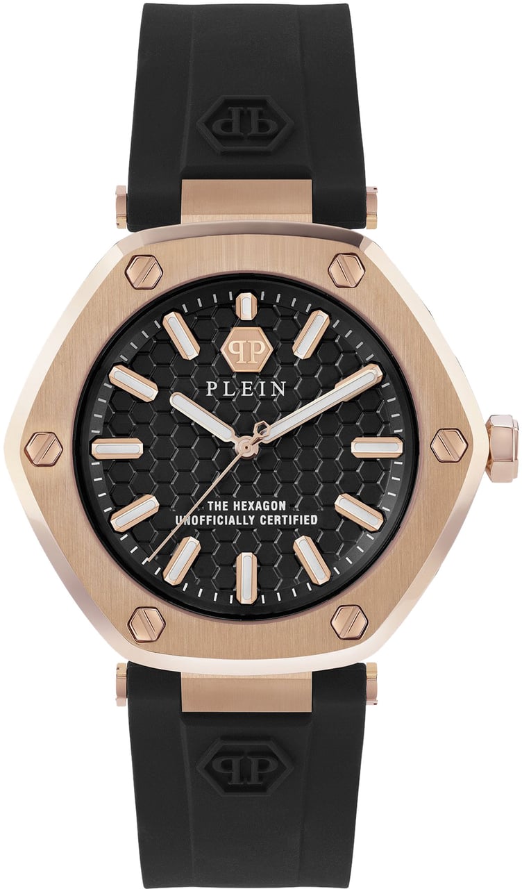 Philipp Plein PW1BA0323 The Hexagon horloge 38 mm Zwart