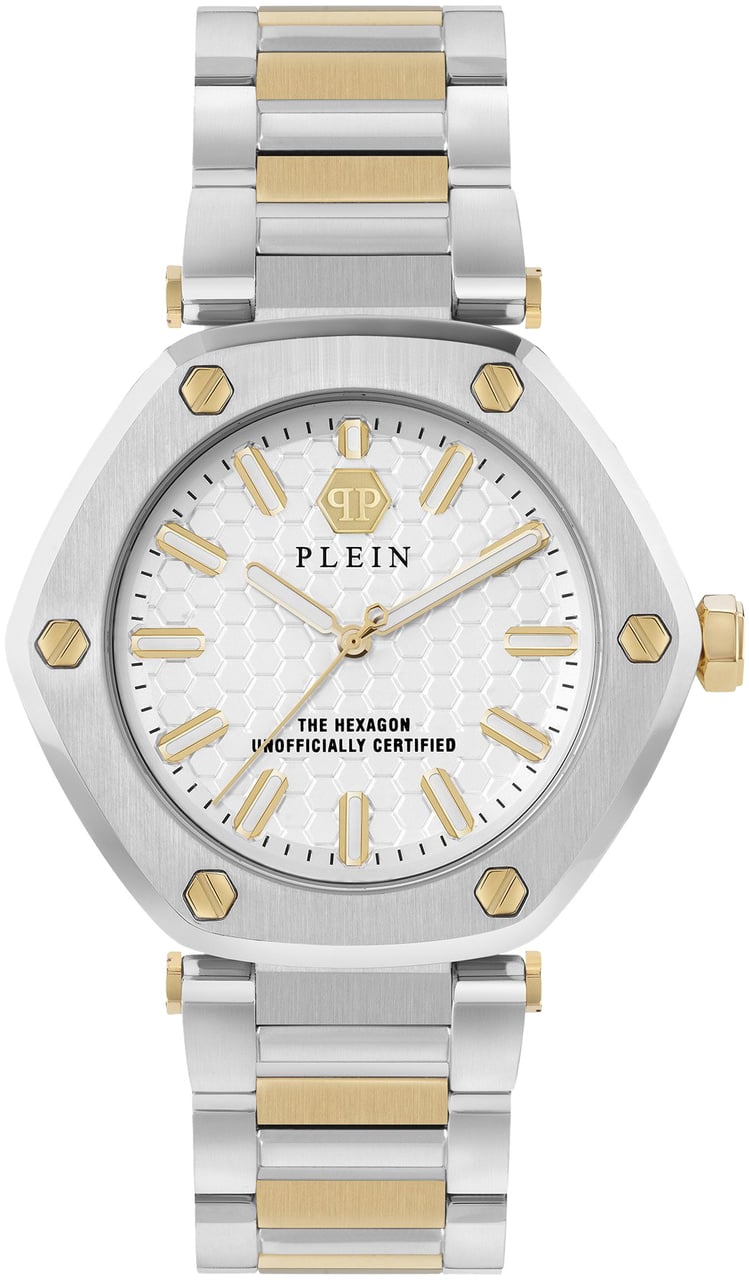 Philipp Plein PW1BA0523 The Hexagon horloge 38 mm Wit