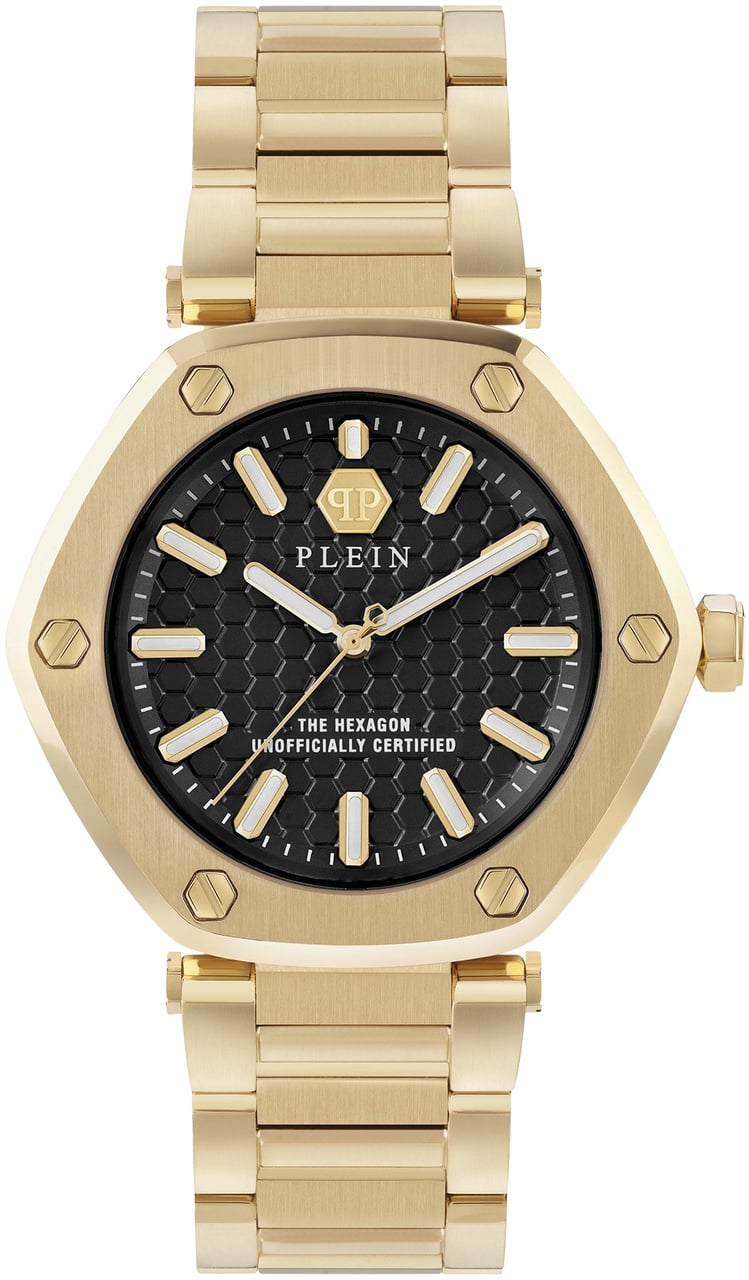 Philipp Plein PW1BA0623 The Hexagon horloge 38 mm Zwart