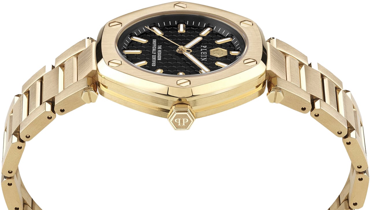 Philipp Plein PW1BA0623 The Hexagon horloge 38 mm Zwart