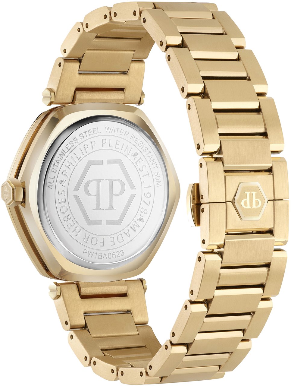 Philipp Plein PW1BA0623 The Hexagon horloge 38 mm Zwart