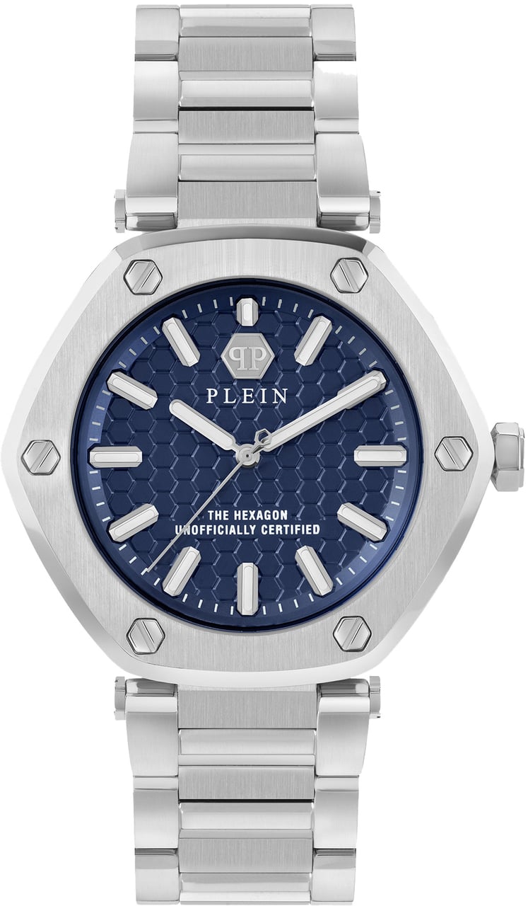 Philipp Plein PW1BA0423 The Hexagon horloge 38 mm Blauw