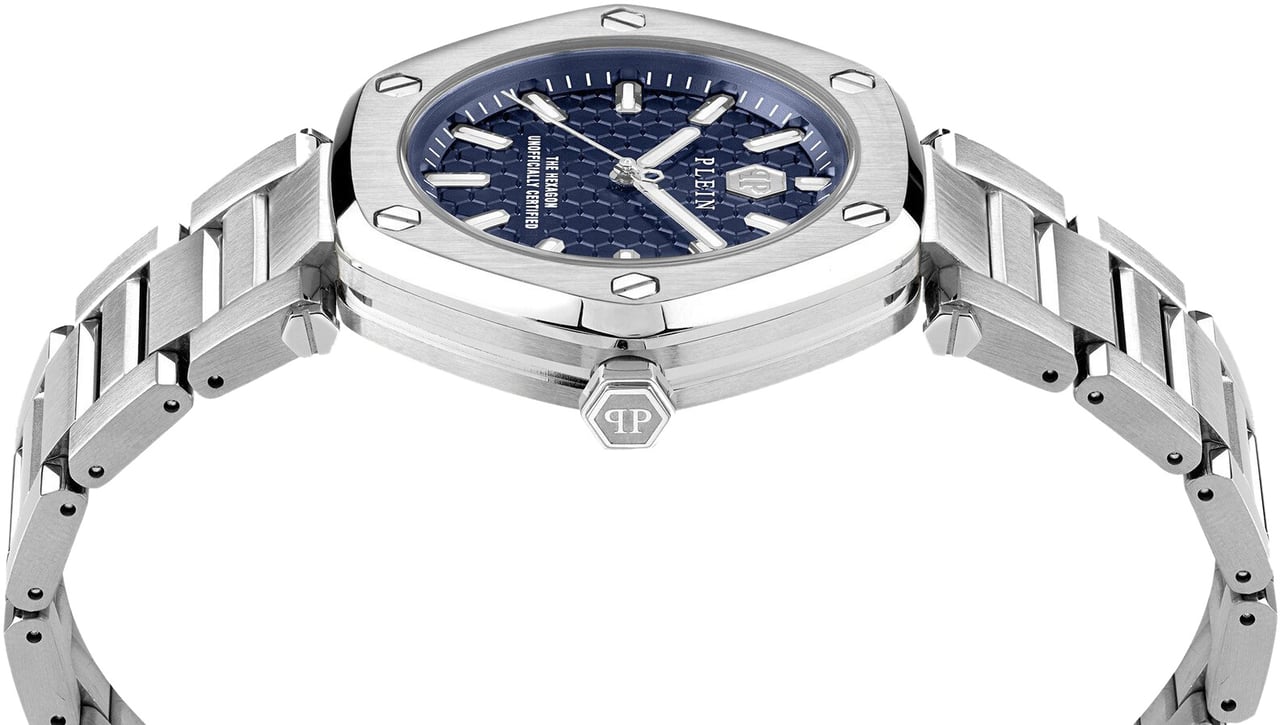 Philipp Plein PW1BA0423 The Hexagon horloge 38 mm Blauw