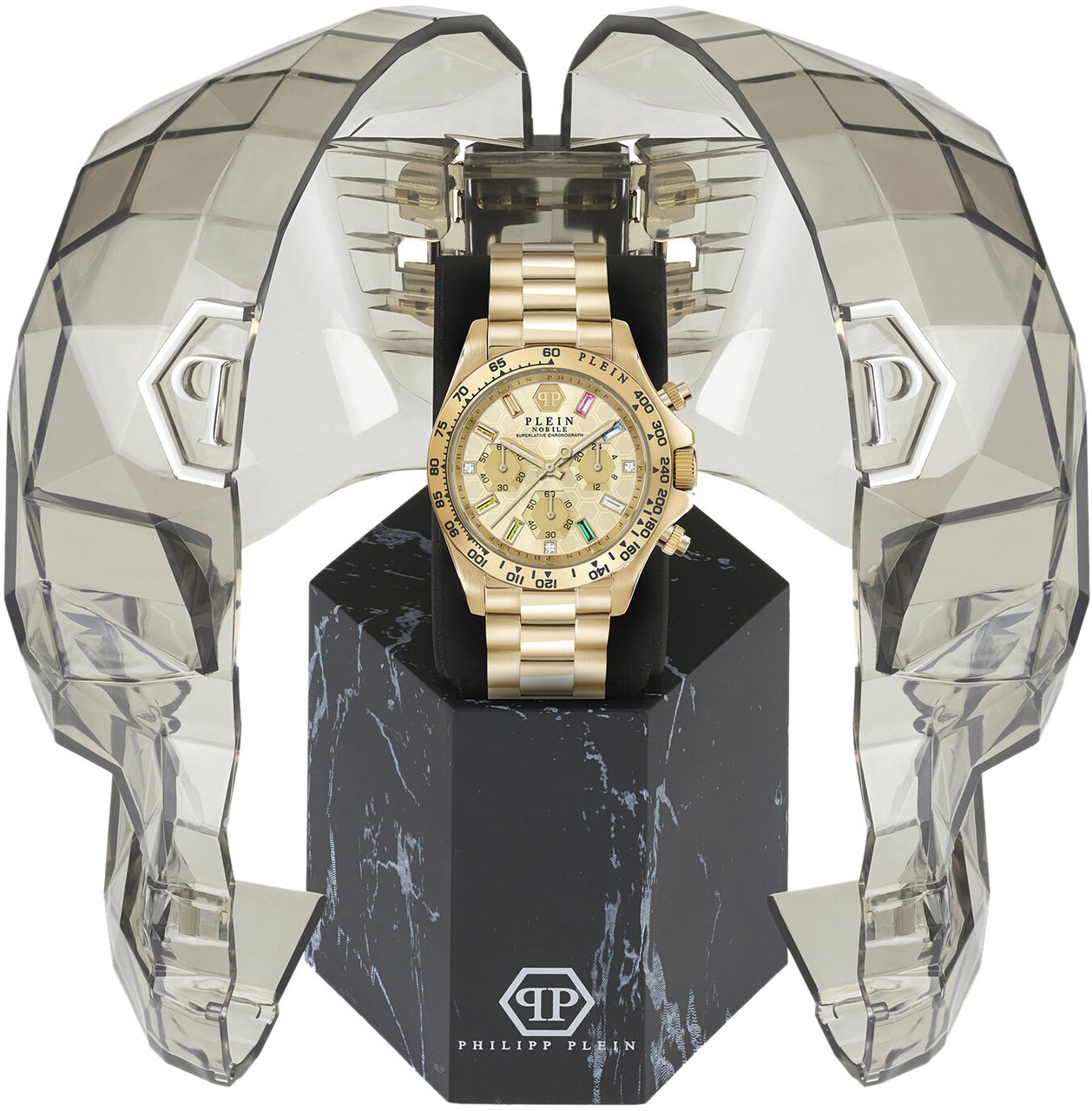 Philipp Plein PWSBA0223 Nobile Lady horloge 38 mm Goud