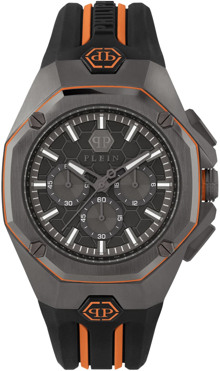 Philipp Plein PWTBA0523 Octagon horloge 44 mm Grijs