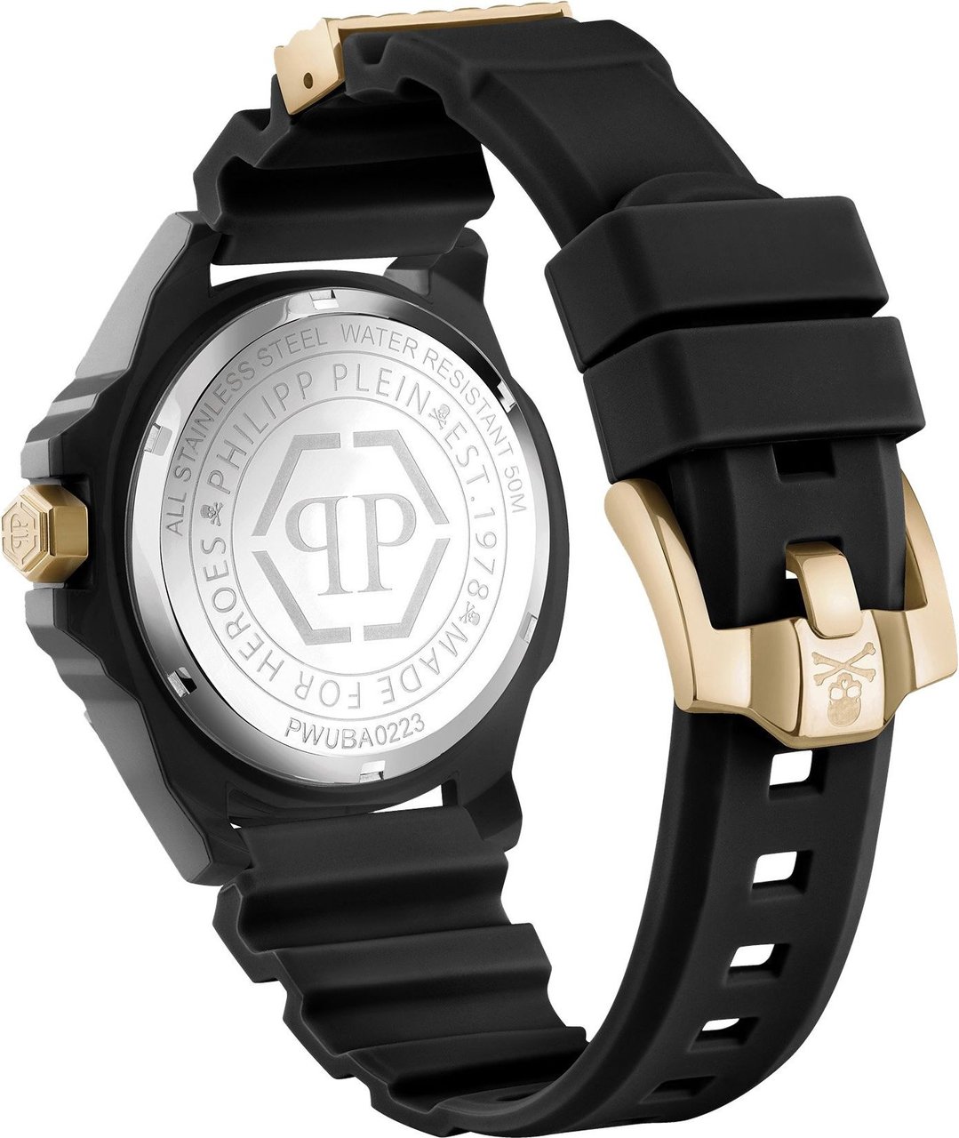 Philipp Plein PWUBA0223 The $kull Ecoceramic horloge Zwart