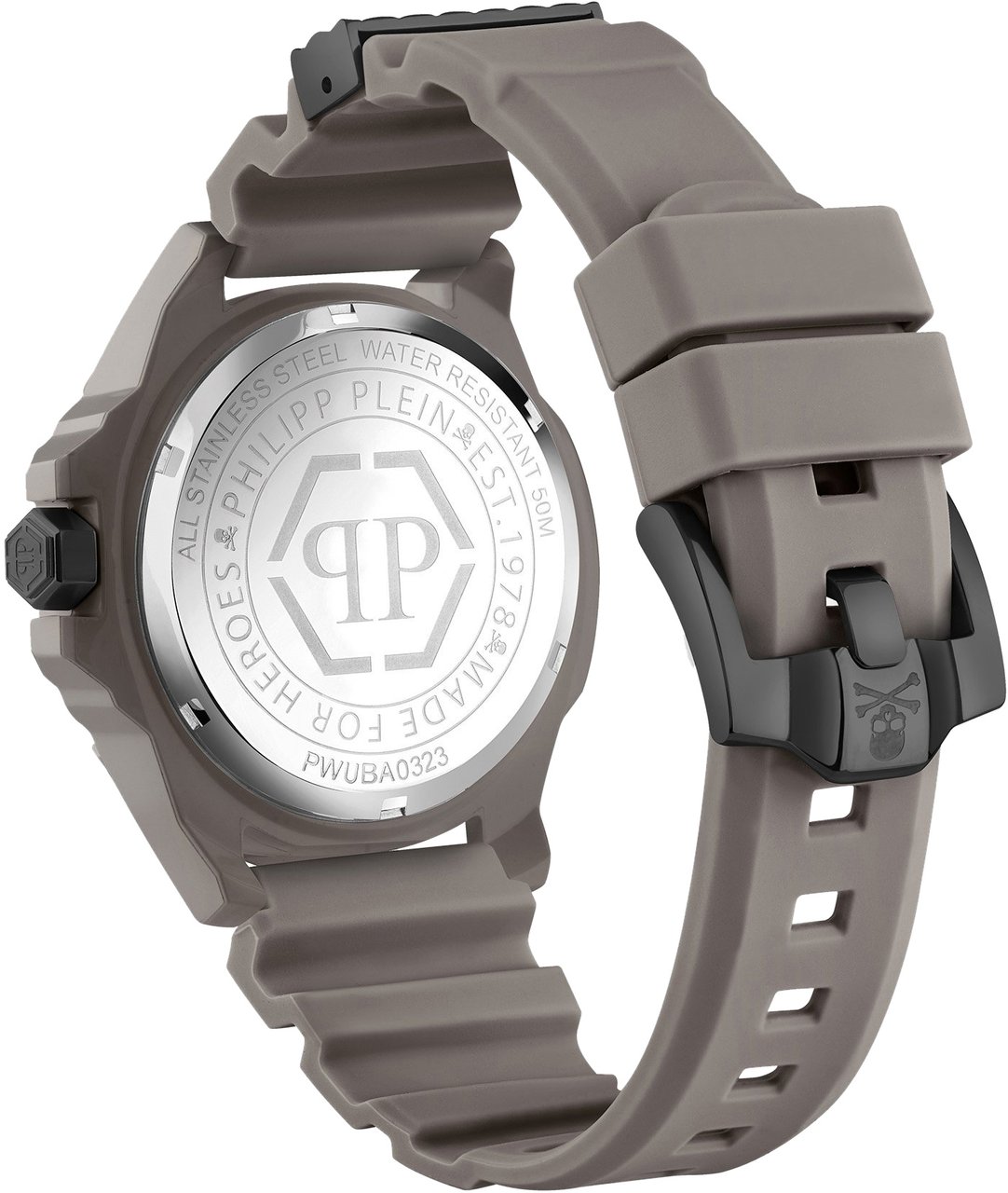 Philipp Plein PWUBA0323 The Skull Ecoceramic horloge Zwart