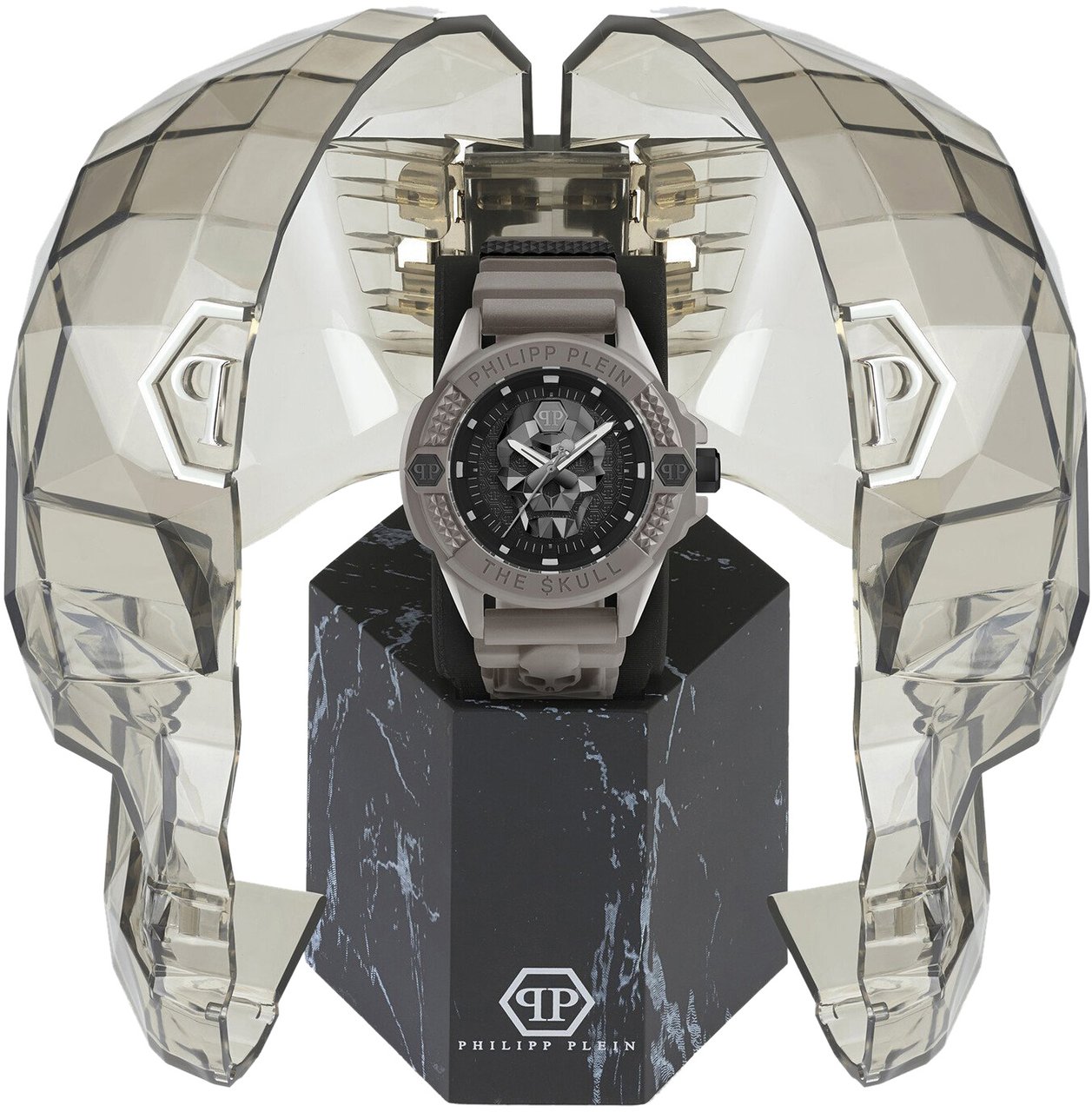 Philipp Plein PWUBA0323 The Skull Ecoceramic horloge Zwart
