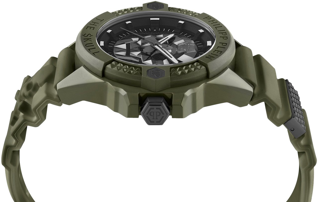 Philipp Plein PWUBA0423 The Skull Ecoceramic horloge Zwart