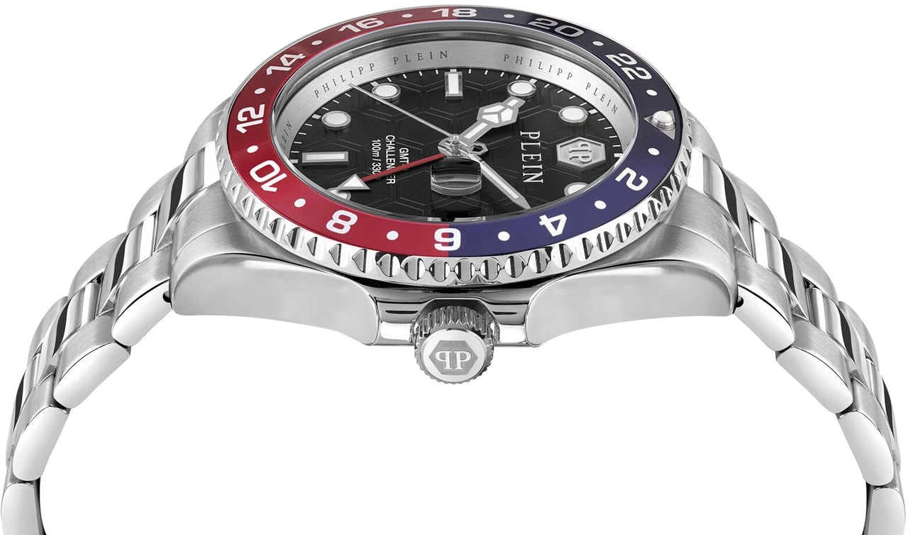 Philipp Plein PWYBA0223 GMT-I Challenger horloge Zwart