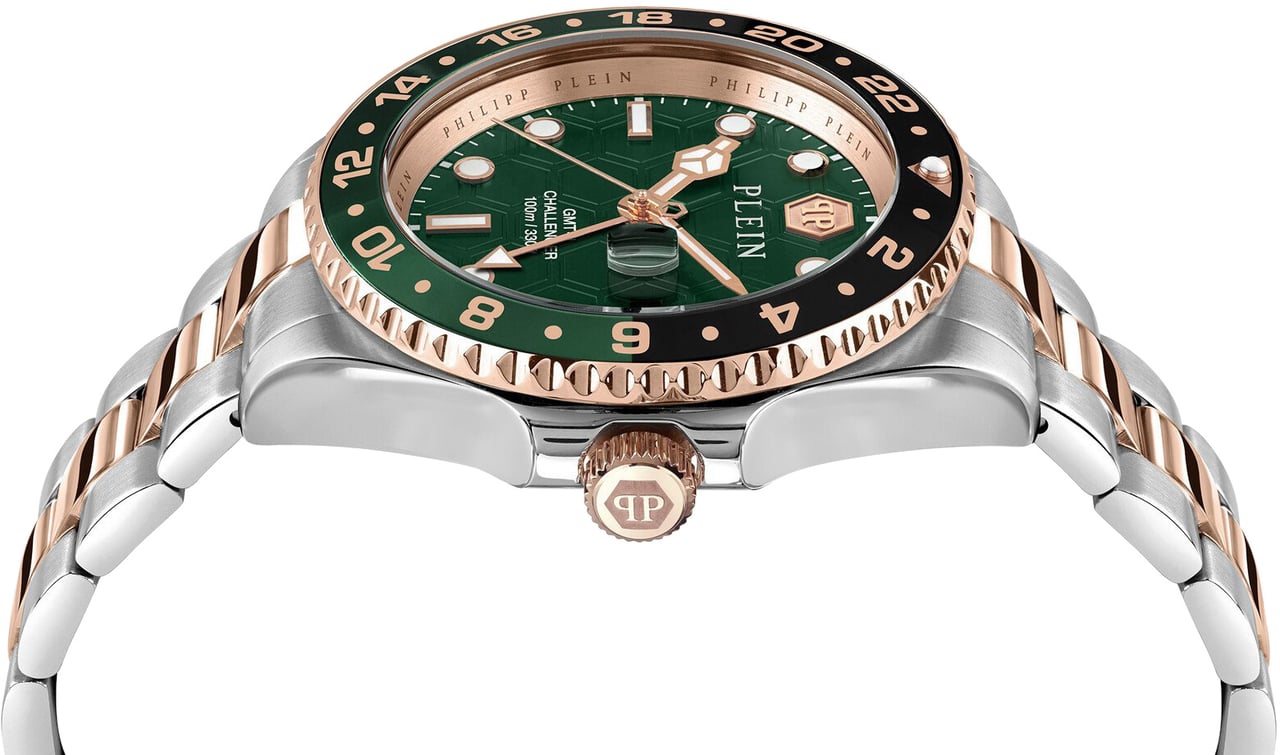 Philipp Plein PWYBA0623 GMT-I Challenger horloge Groen