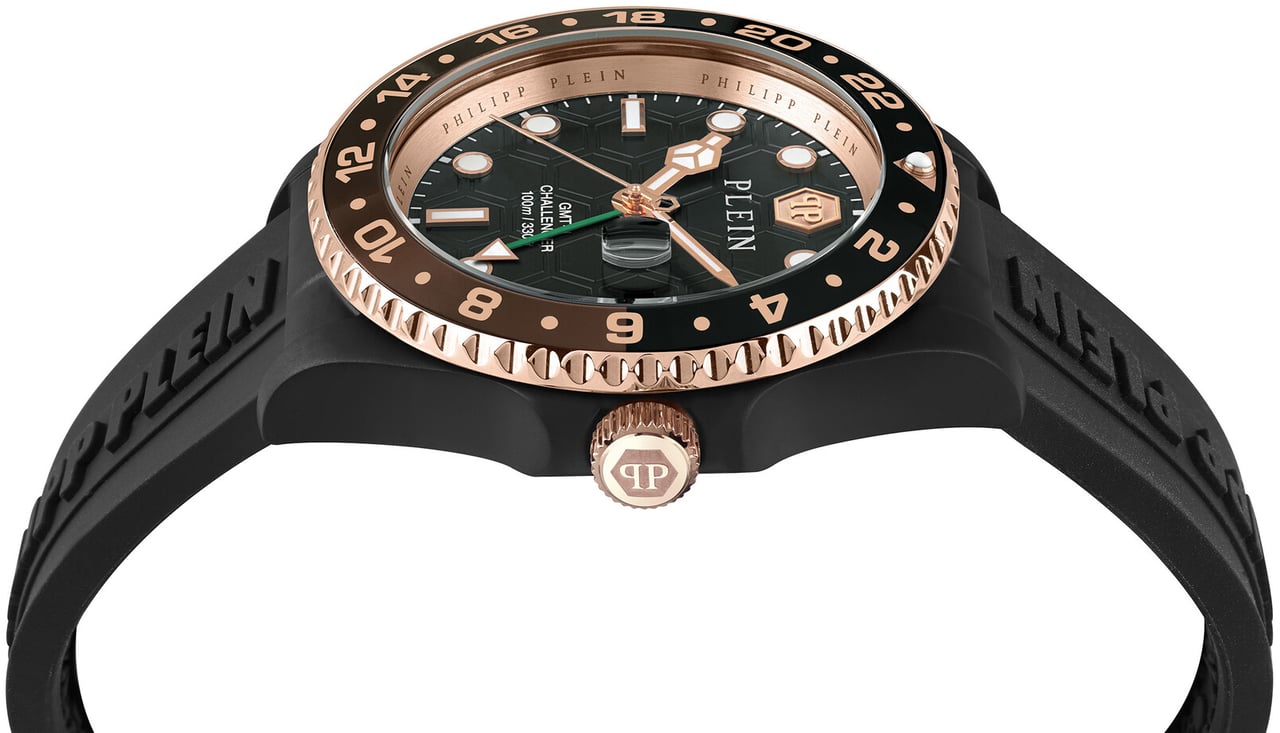 Philipp Plein PWYBA0823 GMT-I Challenger horloge Zwart