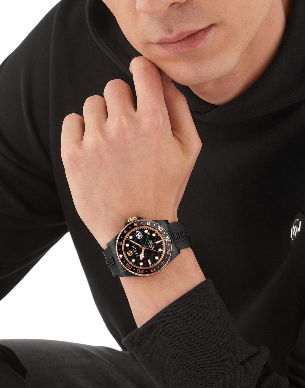 Philipp Plein PWYBA0823 GMT-I Challenger horloge Zwart