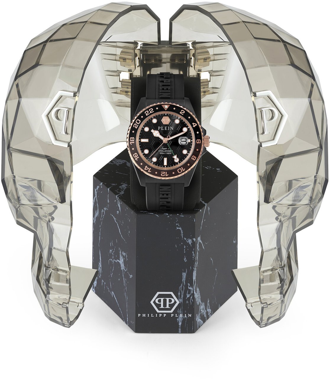 Philipp Plein PWYBA0823 GMT-I Challenger horloge Zwart