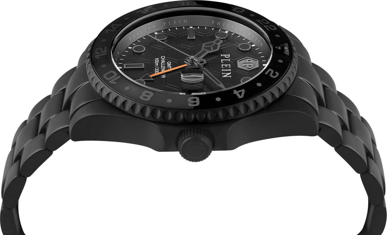 Philipp Plein PWYBA0923 GMT-I Challenger horloge Zwart