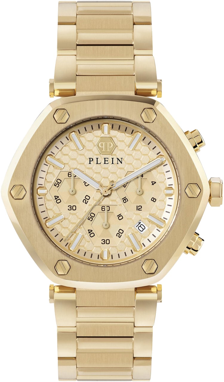 Philipp Plein PWZBA0523 The Hexagon Chrono horloge Goud