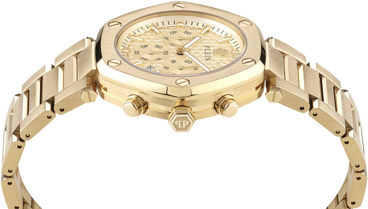 Philipp Plein PWZBA0523 The Hexagon Chrono horloge Goud