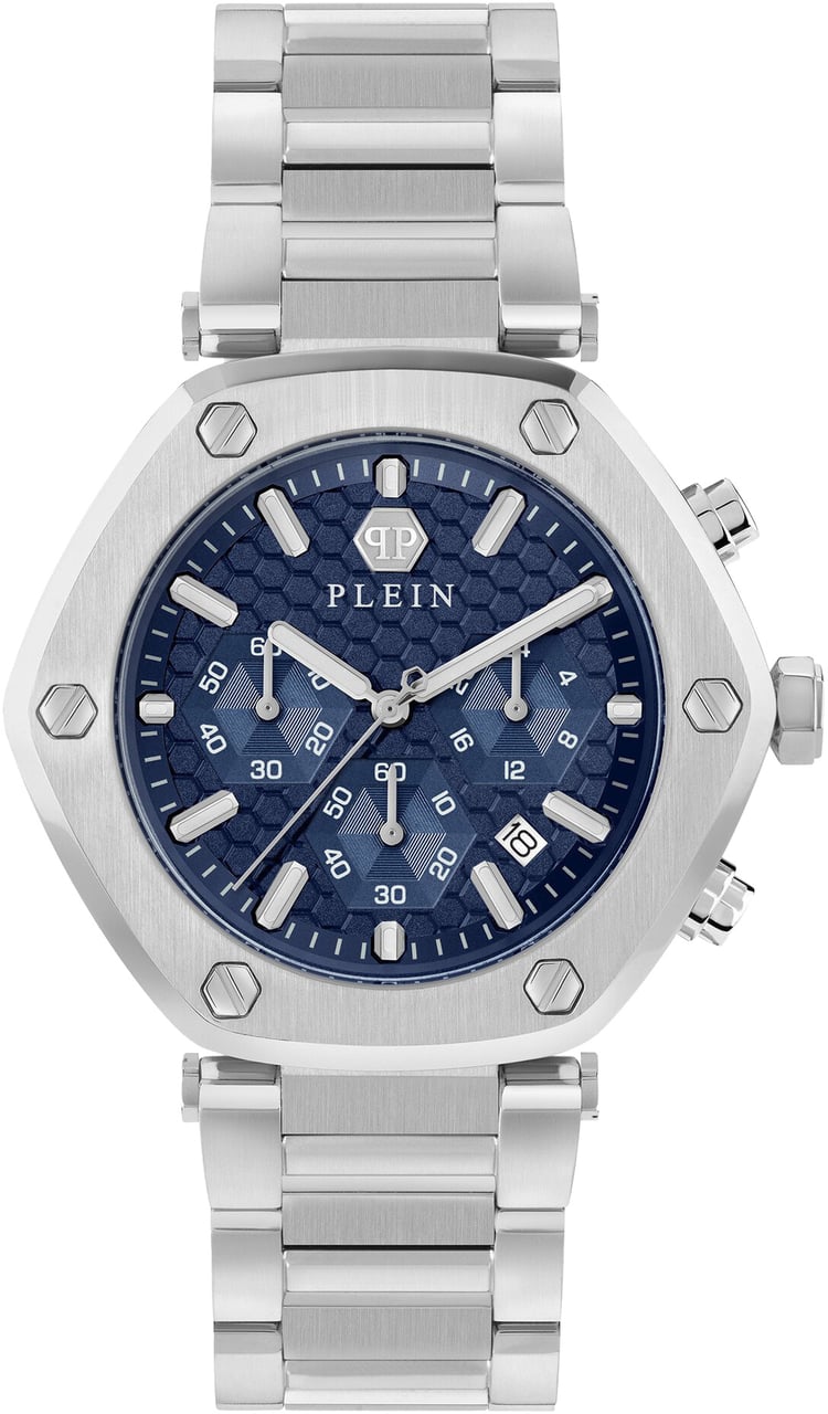 Philipp Plein PWZBA0323 The Hexagon Chrono horloge Blauw