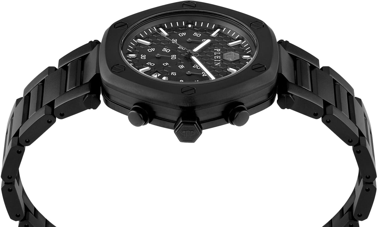 Philipp Plein PWZBA0623 The Hexagon Chrono horloge Zwart