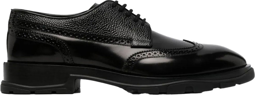 Alexander McQueen lace-up leather brogues Zwart
