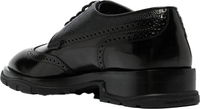 Alexander McQueen lace-up leather brogues Zwart